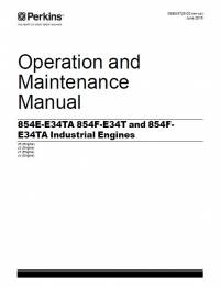 repair manual Perkins Industrial Engines 854E-E34TA, 854F-E34T, 854F-E34TA Operation Maintenance Manual PDF