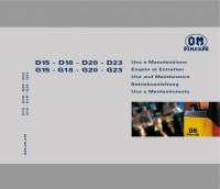 repair manual OM Pimespo D15 - D18 - D20 - D23, G15 - G18 - G20 - G23 Use and Maintenance Manual PDF