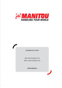 repair manual Manitou MRT 3050 Privilege ST3A MRT-X 3050 Privilege ST3A Repair Manual PDF