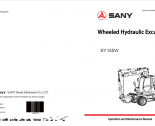 repair manual Sany Wheeled Hydraulic Excavator SY155W Operation and Maintenance Manual