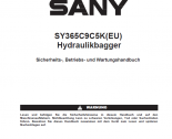 repair manual Sany SY365C9C5 Hydraulic Excavator Safety, Operation and Maintenance Manual  PDF