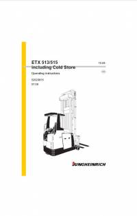 repair manual JUNGHEINRICH ETX 513/515 including Cold Store Operating Instructions PDF