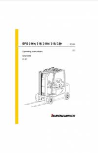repair manual JUNGHEINRICH EFG 316k/316/318k/318/320 Truck Operating Instructions PDF