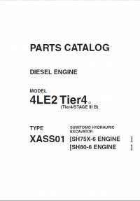 spare parts catalog Sumitomo Hydrauric Excavator Diesel Engine 4LE2 Tier 4 Parts Catalog PDF