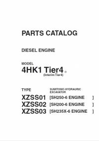 spare parts catalog Sumitomo Hydrauric Excavator Diesel Engine 4HK1 Tier4 Parts Catalog PDF