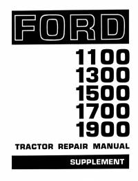 repair manual New Holland Ford 1100, 1300, 1500, 1700, 1900 Tractor Service and Repair Supplement Manual PDF