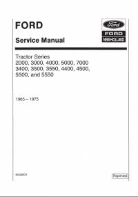 repair manual New Holland Ford Tractor Series 2000 - 5550 40340070 Service Manual PDF