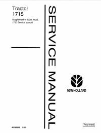 repair manual New Holland 1715 Tractor Supplement to 1320, 1520, 1720 Service Manual PDF