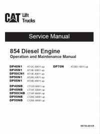 repair manual Cat 854 Diesel Engine DP40N1 to DP55N1, DP40NB to DP55NB, DP70N 99739-69105 Service Manual