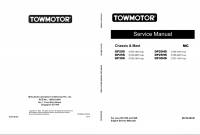 repair manual Towmotor Chassis and Mast GP20S, GP25S, GP30S, DP20HS, DP25HS, DP30HS MC Service Manual PDF