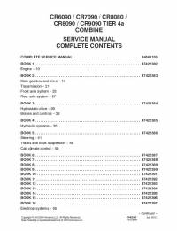 repair manual New Holland CR6090, CR7090, CR8080, CR8090, CR9090 TIER 4a Combine Service Manual PDF