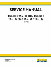 repair manual New Holland Tractor TS6.110/HC,TS6.120/HC,TS6.125,TS6.140 Service Manual PDF