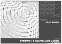 repair manual TCM Wheel Loader 850-2, 860-2, 866, 870-2 Operation and Maintenance Manual PDF