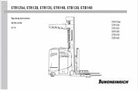 repair manual JUNGHEINRICH ETR125d, ETR130, ETR135, ETR140, ETB130, ETB140 Truck Operating Instructions PDF