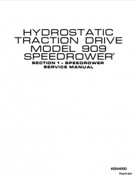 repair manual New Holland Hydrostatic Tractor Drive 909 Model SPEEDROWER Service Manual PDF
