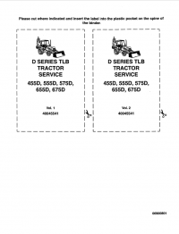 repair manual New Holland D Series TLB Tractor 455D, 555D, 575D, 655D, 675D Service Manual PDF
