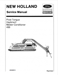 repair manual New Holland Ford Pivot Tongue Haybine Mower-Conditioner 499 Service Manual PDF