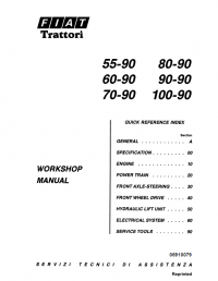 repair manual FiatTrattori 55-90, 60-90, 70-90, 80-90, 90-90, 100-90 Workshop Manual PDF