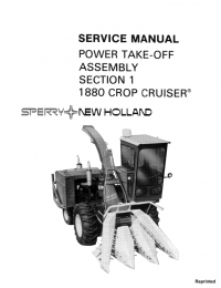 repair manual New Holland Power Take-off Assembly Section 1 1880 Crop Cruiser Service Manual PDF