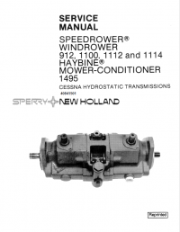 repair manual New Holland SPEEDROWER WINDROWER 912, 1100, 1112, 1114 HAYBINE MOWER-CONDITIONER Service Manual PDF