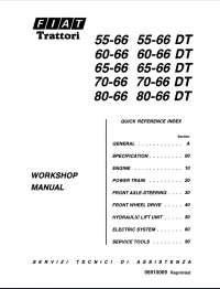 repair manual FiatTrattori 55-66 DT, 60-66 DT, 65-66 DT, 70-66 DT, 80-66 DT Workshop Manual PDF