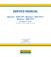 repair manual New Holland BoomerTM 3040 CVT, 3045 CVT, 3050 CVT Compact Tractor Service Manual PDF