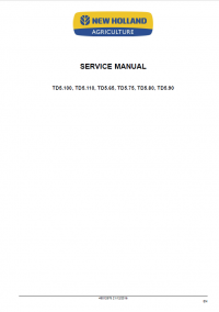 repair manual New Holland TD5.100, TD5.110, TD5.65, TD5.75, TD5.80, TD5.90 Service Manual PDF