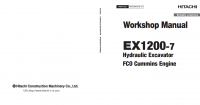 repair manual Hitachi Hydraulic Excavator FCO Cummins Engine EX1200-7 Workshop Manual PDF