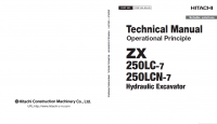 repair manual Hitachi Hydraulic Excavator ZX250LC-7, ZX250LCN-7 Operational Principle Technical Manual PDF