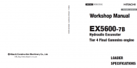 repair manual Hitachi Hydraulic Excavator Tier 4 Final Cummins engine EX5600-7B Workshop Manual PDF