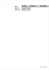 spare parts catalog Sumitomo Hydraulic Excavator SH300-3, SH300LC-3, SH350HD-3 Parts Manual PDF