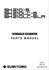 spare parts catalog Sumitomo Hydraulic Excavator SH210-5, SH210LC-5, SH210-5LR Parts Manual PDF