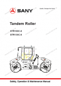 repair manual Sany Tandem Rolles STR100C-8, STR130C-8 Safety Operation and Maintenance Manual PDF