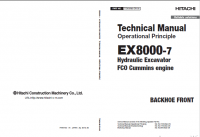 repair manual Hitachi Hydraulic Excavator EX8000-7 Operational Principle Technical Manual PDF