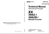 repair manual Hitachi Hydraulic Excavator 300LC-7, 300LCN-7 Operational Principle Technical Manual PDF