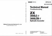 repair manual Hitachi Hydraulic Excavator 300LC-7, 300LCN-7 Troubleshooting Technical Manual PDF