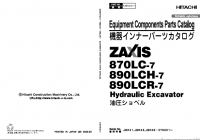 spare parts catalog Hitachi 870LC-7, 890LCH-7, 890LCR-7 Hydraulic Excavator Parts Catalog PDF