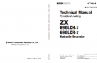 repair manual Hitachi 690LCH-7, 690LCR-7 Hydraulic Excavator Troubleshooting Technical Manual PDF