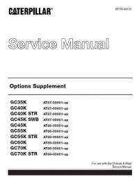 repair manual Cat Lift Trucks GC35/40/45/55/60/70K, GC40/45/55/70K-STR, GC45K-SWB Options Supplement PDF