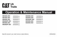 repair manual Cat Lift Trucks NR3000-4500, ND2500-3000, NS3000-4000 Operation & Maintenance Manual PDF