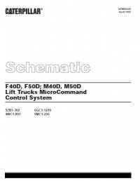 repair manual Cat Lift Trucks F40D, F50D; M40D, M50D MicroCommand Control System Schematic PDF