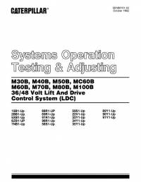 repair manual Cat Lift Trucks M30B, M40B, M50B, MC60B, M60B, M70B, M80B, M100B 36/48 Volt Testing & Adjusting PDF