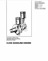 repair manual Cat Gasoline Engine 4.236 Systems Operation Testing & Adjusting Specifications PDF