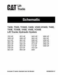 repair manual Cat Lift Trucks T40D, V40D, T40E, V40E Series Hydraulic System Schematic Manual PDF