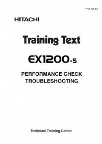repair manual Hitachi Excavator EX1200-5 Training Text Performance Check Troubleshooting PDF