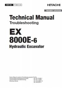 repair manual Hitachi Hydraulic Excavator EX8000E-6 Troubleshooting Technical Manual PDF