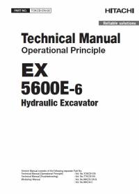 repair manual Hitachi Hydraulic Excavator EX5600E-6 Operational Principle Technical Manual PDF