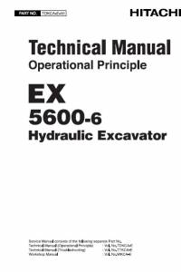 repair manual Hitachi Hydraulic Excavator EX5600-6 Operational Principle Technical Manual PDF