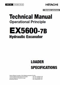 repair manual Hitachi Hydraulic Excavator EX5600-7B Operational Principle Technical Manual PDF