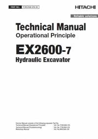 repair manual Hitachi Hydraulic Excavator EX2600-7 Operational Principle Technical Manual PDF